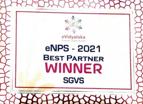 Best Partner Award-E-Vidyaloka